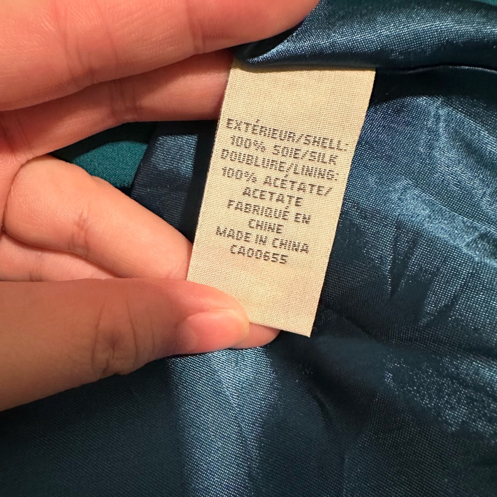 Y2K RW&CO Blue Silk Cami Tank - Picture 3 of 7